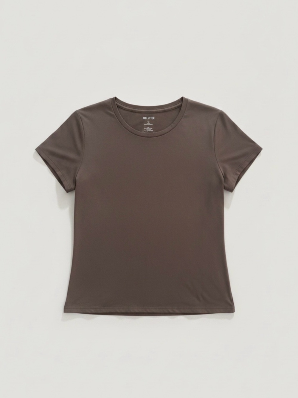 Hollister Brown Essential Crew Neck Tee | XL Long | Soft Stretch Basic